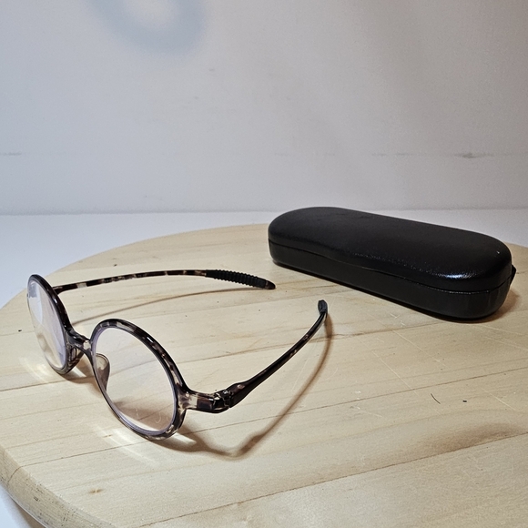 TR90 Italy Deigned +2.75 Tortoise Color Round Frames Only TR281-2 C26 43-22-135 - Picture 3 of 8